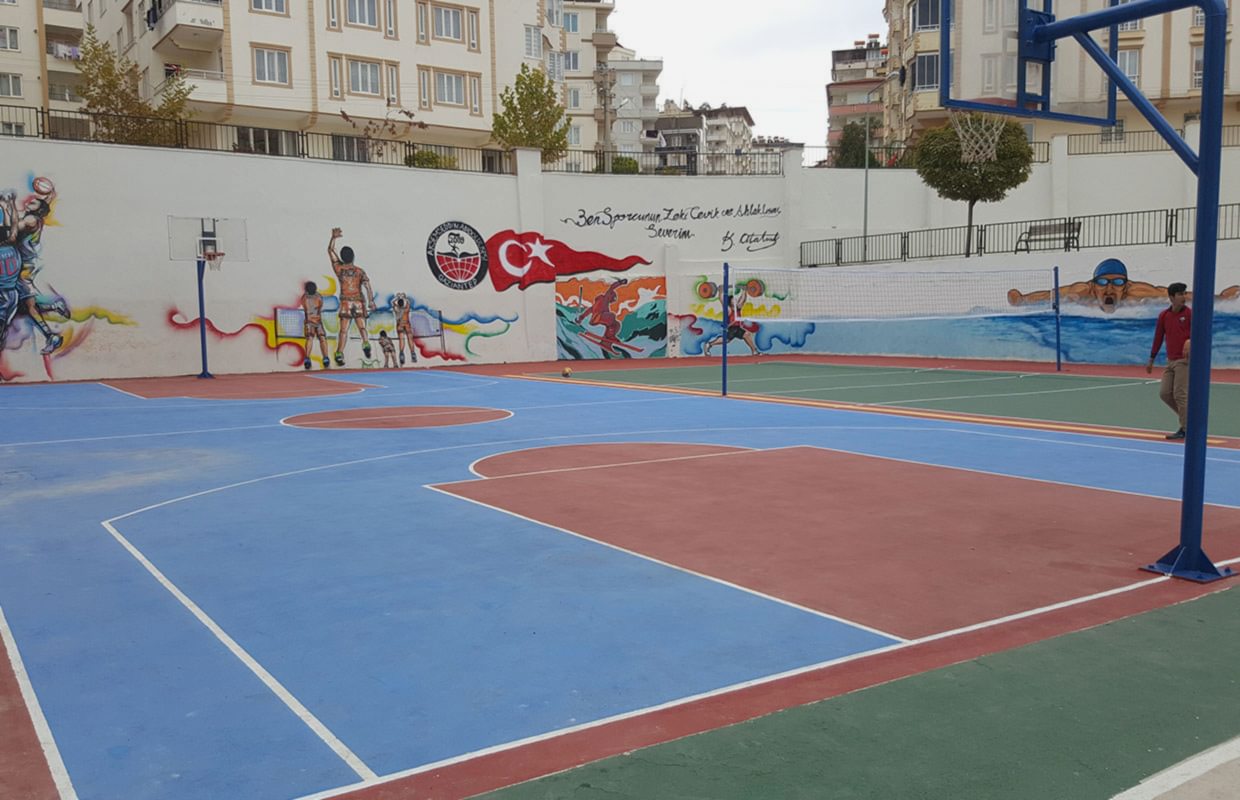 Akşemsettin Anadolu Lisesi | Akrilik Saha Uygulamaları